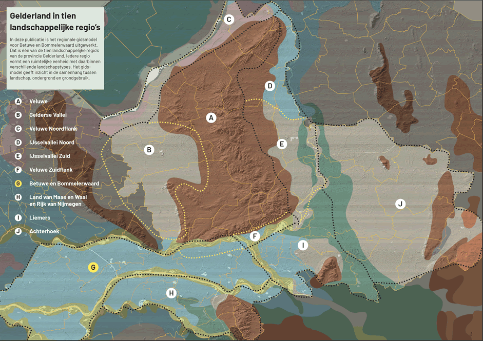 In deze publicatie is het regionale gidsmodel voor de Liemers uitgewerkt. Dat is één van de tien landschappelijke regio’s van de provincie Gelderland. Iedere regio vormt een ruimtelijke eenheid met daarbinnen verschillende landschapstypes. Het gidsmodel geeft inzicht in de samenhang tussen landschap, ondergrond en grondgebruik.